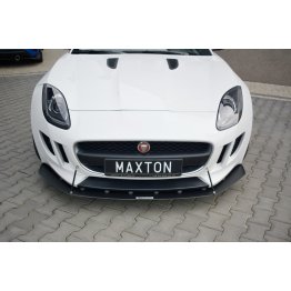 Накладка сплиттер на передний бампер Вар2 на Jaguar F-Type